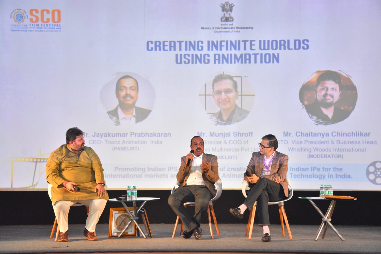  Panel Discussion on 'Creating Infinite Worlds using Animation' held at SCO Film Festival